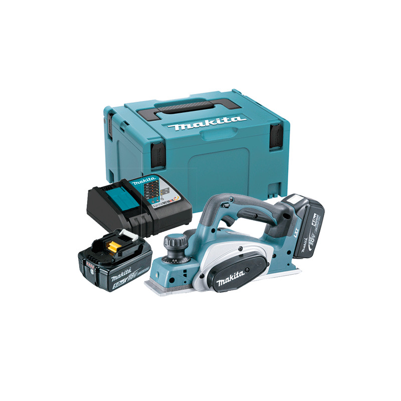Cepillo Carpintero MAKITA DKP180RTJ 82mm 18V 5.0Ah MakPac tipo 3 Cepillos de Batería Cepillo Carpintero MAKITA DKP180RTJ 82mm 18V 5.0Ah MakPac tipo 3 Cepillos de Batería