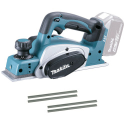 Cepillo Carpintero MAKITA DKP180Z 82mm 18V + 2 Juego Cuchillas Recambio Lijadoras y Cepillos
