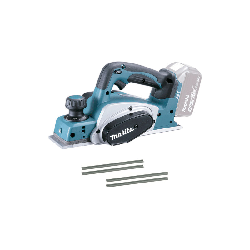 Cepillo Carpintero MAKITA DKP180Z 82mm 18V + 2 Juego Cuchillas Recambio Lijadoras y Cepillos