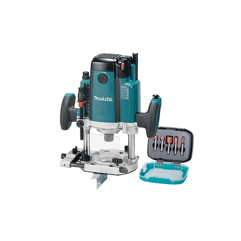 Fresadora Superficie MAKITA RP2303FCXJ 2.300W 6-8-12mm 70mm MALETIN MAKPAC + JUEGO FRESAS Fresadoras de Superficie Fresadora Superficie MAKITA RP2303FCXJ 2.300W 6-8-12mm 70mm MALETIN MAKPAC + JUEGO FRESAS Fresadoras de Superficie