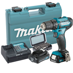 Taladro Atornillador MAKITA 12V 30Nm 2.0Ah DF333DSAE + JUEGO 30 PUNTAS + ADAPTADOR 10.8V