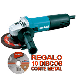 Amoladora MAKITA 9558HNR 125mm 840W SAR + 10 Disco Corte Metal 1mm MAKITA 125 mm