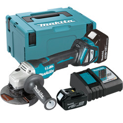 Amoladora 18V BATERIA MAKITA DGA517RTJ 125mm 5.0Ah BL Palanca V.Regulable Amoladoras