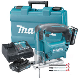 Sierra de Calar MAKITA JV101DSAE 12V 65mm 2.0Ah + Set 15 Hojas Madera 10.8V