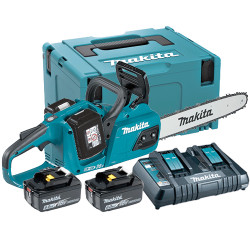Sierra de Cadena MAKITA DUC355Z BL 18Vx2 350mm + 4 Baterías 6.0Ah + Cargador Doble DC18RD Sierras de Batería