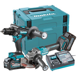 KIT MAKITA 40V HP001GZ + GA005GZ + 2 BATERIA 4.0AH BL4040B + CARGADOR DC40RA + MALETINES MAKPAC BLACK FRIDAY Novedad XGT 40V
