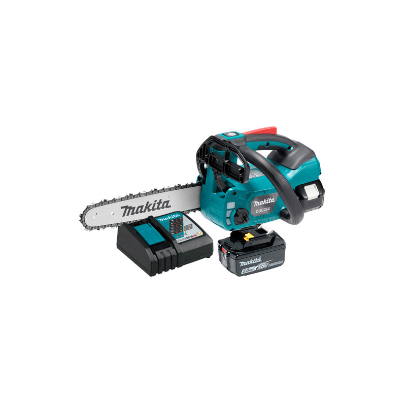 Sierra Cadena MAKITA DUC254Z 25cm 18V + 2 Baterias 5.0Ah BL1850B + Cargador DC18RC Sierras de Batería Sierra Cadena MAKITA DUC254Z 25cm 18V + 2 Baterias 5.0Ah BL1850B + Cargador DC18RC Sierras de Batería