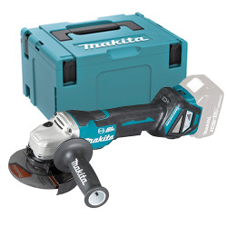 Amoladora MAKITA DGA467ZJ 18V 115mm BRUSHLESS Palanca Velocidad Regulable + MALETIN MAKPAC 3 Amoladoras