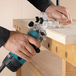 Fresadora DE CANTOS MAKITA 530W 3712 6mm SAR base inclinable Fresadoras de Cantos