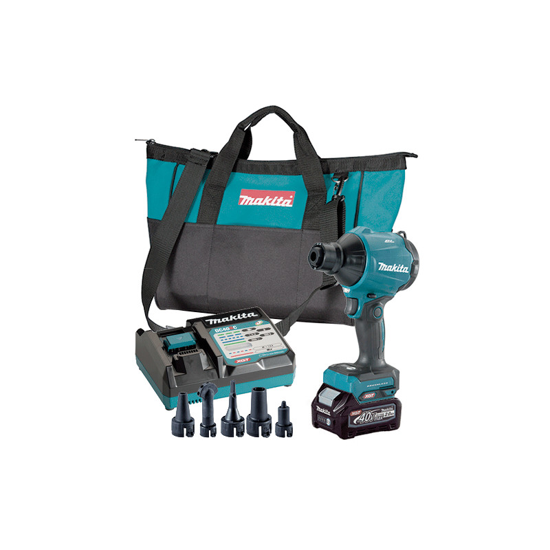 Pistola Soplado MAKITA AS001GA101 BL 40Vmax XGT 4 modos + Batería 2.0Ah + Cargador Rápido + BOLSO Pistola de Soplado