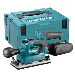 Lijadora Orbital MAKITA DBO380ZJ 18V BL 93x185mm + Maletín Lijadoras y Cepillos