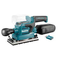 Lijadora Orbital MAKITA DBO381ZU AWS 18V BL 93x185mm + Conector AWS Lijadoras y Cepillos