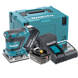 Lijadora Orbital MAKITA DBO482RTJ 18V 114x140mm + 2 Batería 5.0Ah + Cargador + Maletin Lijadoras de Batería