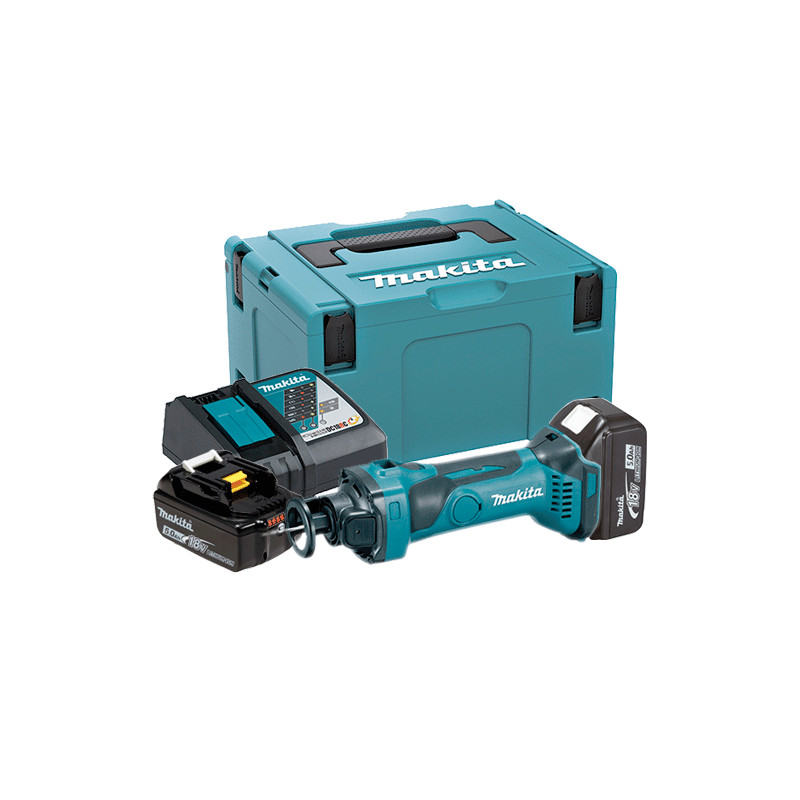 Fresadora Corte Pladur MAKITA DCO180RTJ 6,35mm 18V + 2 Batería BL1850B + Cargador Rápido DC18RC + Maletin MakPac Cortadores T...
