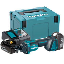 Fresadora Corte Pladur MAKITA DCO181RTJ 6,35mm BL 18V Bluetooth + 2 Batería 5.0Ah BL1850B + Cargador DC18RC + Maletin MakPac ...