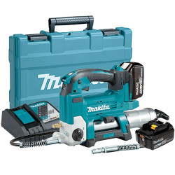 Engrasadora MAKITA DGP180RTJ 18V 69Mpa 290 ml/min + 2 Baterias 5.0Ah BL1850B + CARGADOR RAPIDO + Maletin PVC Engrasadoras