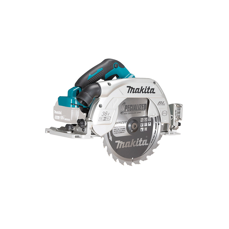 Sierra circular MAKITA DHS900ZU 235mm BL 18Vx2 Bluetooth + Conector AWS Sierras Circulares