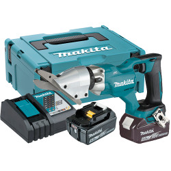 Cizalla Fibrocemento MAKITA DJS800RTJ BL 18V 13,0mm + 2 Baterías 5.0Ah BL1850B + Cargador Rápido + Maletin MakPac Cizallas Ba...