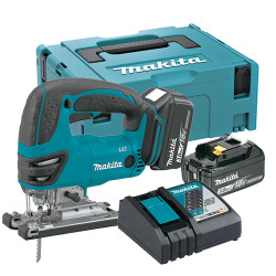 Sierra Calar MAKITA DJV180RTJ 18V V.Variable + 2 Baterias 5.0Ah BL1850B + Cargador Rapido + Maletin MakPac 18V