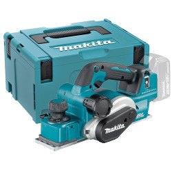 Cepillo Carpintero MAKITA DKP181ZJU 18V BL 82mm AFT ADT + Maletin MakPac Lijadoras y Cepillos
