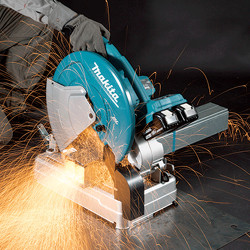 Tronzadora Metal MAKITA DLW140PT2 2x18V 355mm BL + 2 Baterias BL1850B 5.0Ah + Cargador Doble DC18RD Cortadores de Metal