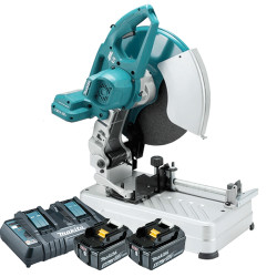 Tronzadora Metal MAKITA DLW140PT2 2x18V 355mm BL + 2 Baterias BL1850B 5.0Ah + Cargador Doble DC18RD Cortadores de Metal