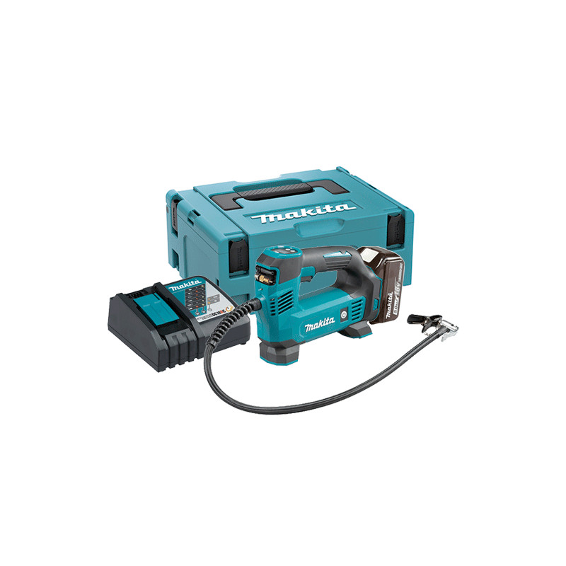 Inflador MAKITA DMP180RTJ1 18V 8,3 bar + Bateria 5.0Ah BL1850B + Cargador Rapido + Maletin MakPac Infladores