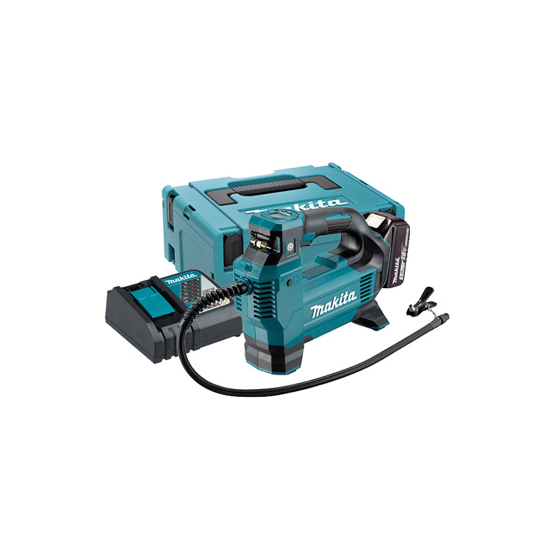 Inflador MAKITA DMP181RTJ1 18V 11,1 bar + Bateria 5.0Ah BL1850B + Cargador Rapido + Maletin MakPac Infladores