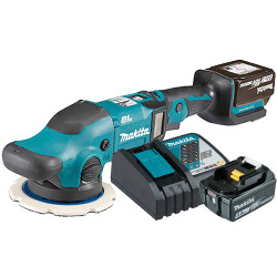 Pulidora Rotorbital MAKITA DPO600RTE BL 18V 150 mm + 2 Baterías 5.0Ah + Cargador Rapido Pulidoras de Batería