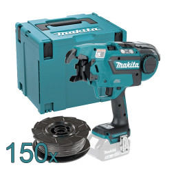 Atadora Ferralla MAKITA DTR180ZJ 18V BL 13X13mm + 150 Rollos Alambre 0.8mm + Maletin MakPac Atadoras de Ferralla