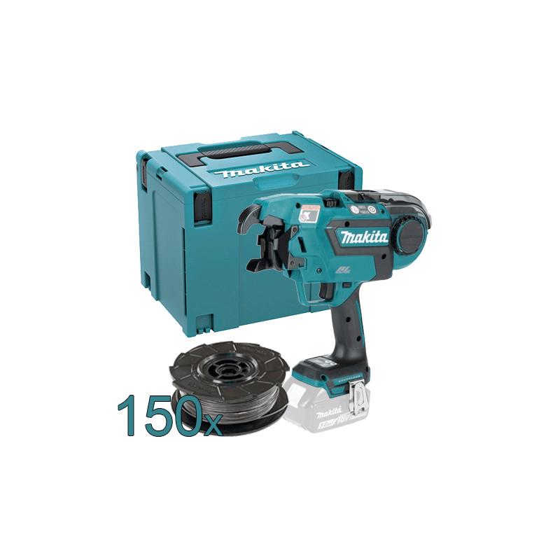 Atadora Ferralla MAKITA DTR180ZJ 18V BL 13X13mm + 150 Rollos Alambre 0.8mm + Maletin MakPac Atadoras de Ferralla Atadora Ferralla MAKITA DTR180ZJ 18V BL 13X13mm + 150 Rollos Alambre 0.8mm + Maletin MakPac Atadoras de Ferralla
