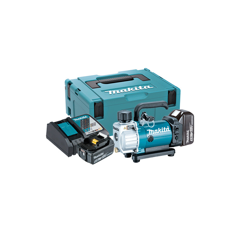 Bomba Vacio MAKITA DVP180RTJ 18V BL 0,8 L/seg + 2 Baterias 5.0Ah + Cargador + Maletin Bombas de Vacío