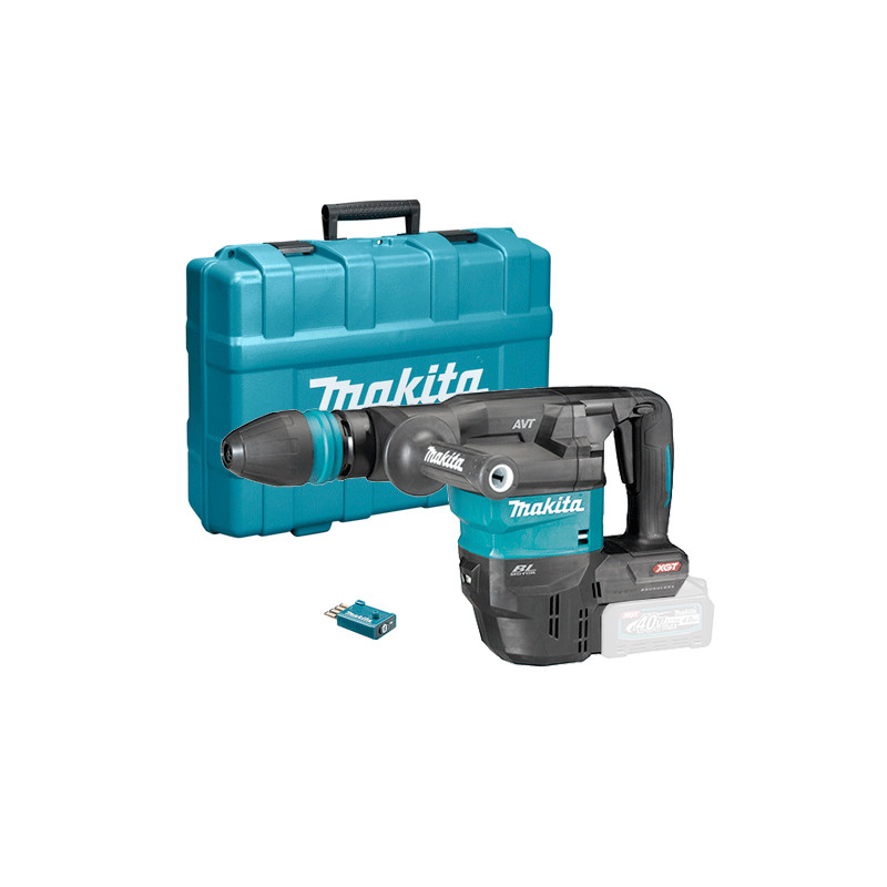 Martillo Demoledor MAKITA HM001GZ02J 7,1KG 9,1J 40V BL XGT AVT SDS-MAX Bluetooth Maletin 40V