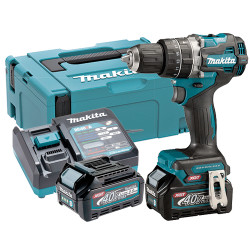 Taladro Combinado MAKITA HP002GD201 40V BL 64NM + 2 Baterias 2,5Ah + Cargador Rapido + Maletin MakPac 40V