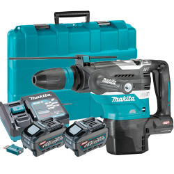 Martillo Combinado MAKITA HR005GT202 8.0J 40mm 40V BL AVT AFT Bluetooth + 2 Baterias 5.0Ah + Cargador Rapido + Maletin 40V