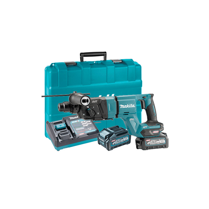 Martillo Combinado MAKITA HR007GM201 3,0J 40V 28mm BL AVT AFT Bluetooth + 2 Baterias 4.0Ah + Cargador Rapido + Maletin 40V
