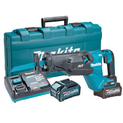 Sierra de Sable MAKITA JR002GM201 40V BL + 2 Baterias 4.0Ah + Cargador Rapido + Maletin PVC 40V