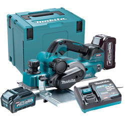 Cepillo Carpintero MAKITA KP001GM201 82mm 40V BL Bluetooth + 2 Baterias 4.0Ah + Cargador Rapido + Maletin MakPac Cepillos de ...