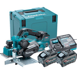 Cepillo Carpintero MAKITA KP001GT201 82mm 40V BL Bluetooth + 2 Baterias 5.0Ah + Cargador Rapido + Maletin MakPac Cepillos de ...