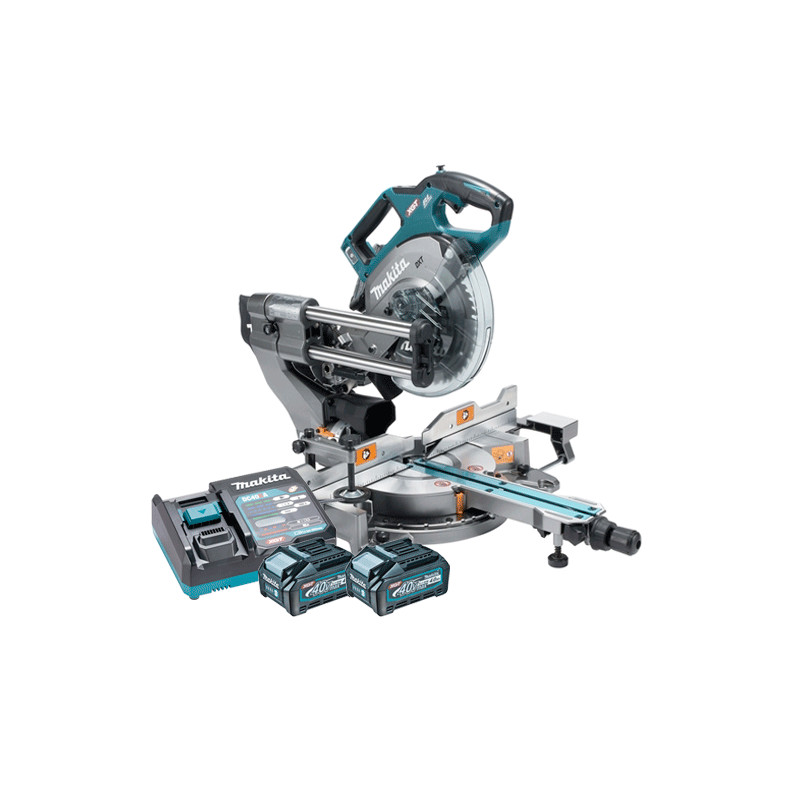 Ingletadora Telescopica MAKITA LS002GM201 216mm BL 40V Bluetooth + 2 baterias 4.0Ah + Cargador Rapido Ingletadoras