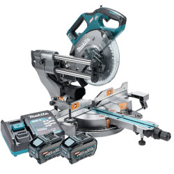 Ingletadora Telescopica MAKITA LS002GT201 216mm BL 40V Bluetooth + 2 baterias 5.0Ah + Cargador Rapido Ingletadoras