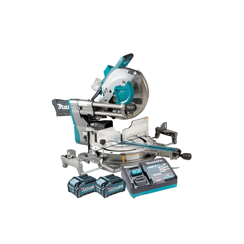 Ingletadora Telescopica MAKITA LS003GM201 305mm BL 40V Bluetooth + 2 baterias 4.0Ah + Cargador Rapido Ingletadoras
