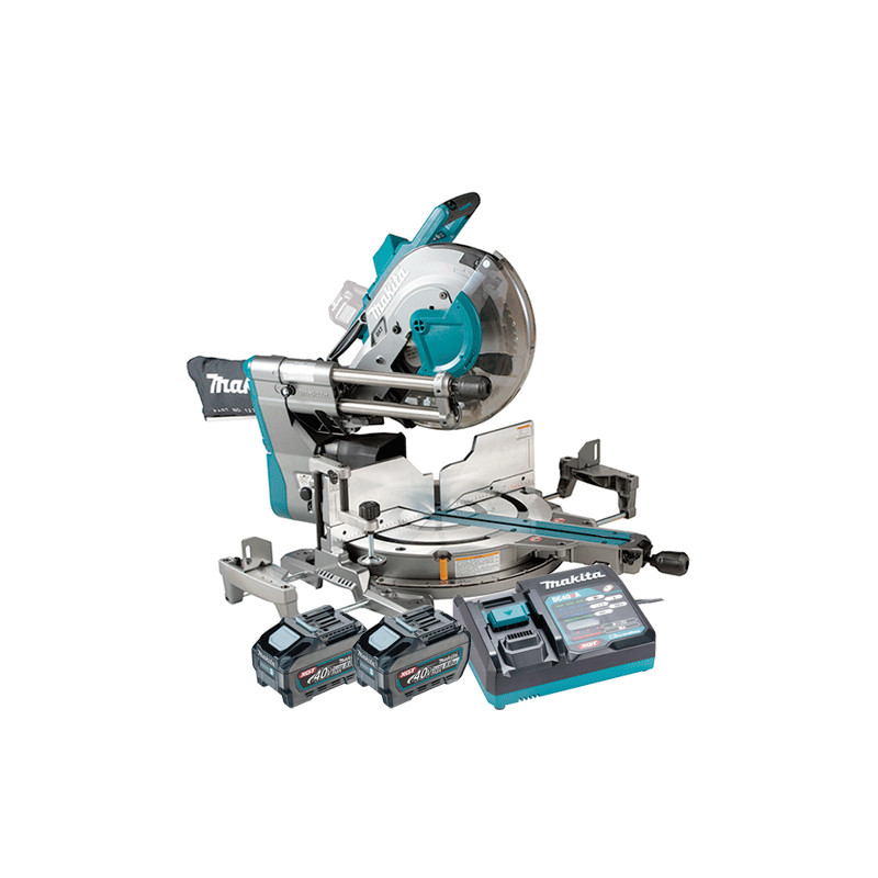Ingletadora Telescopica MAKITA LS003GT201 305mm BL 40V Bluetooth + 2 baterias 5.0Ah + Cargador Rapido Ingletadoras