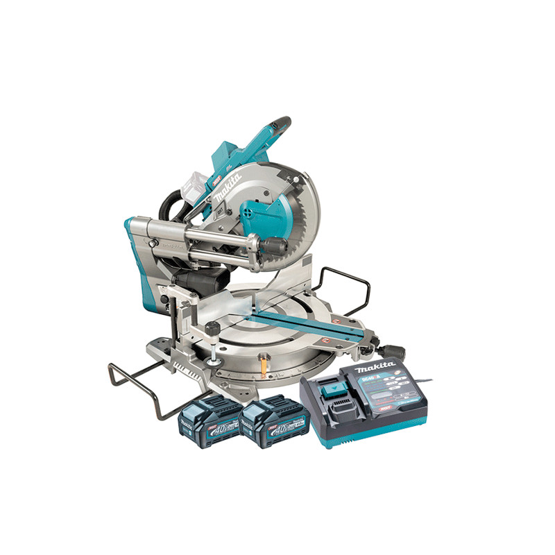 Ingletadora Telescopica MAKITA LS004GM201 260mm BL 40V Bluetooth + 2 baterias 4.0Ah + Cargador Rapido Ingletadoras