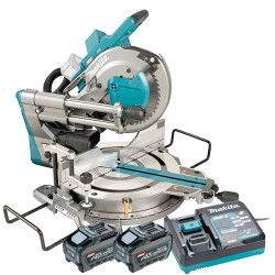 Ingletadora Telescopica MAKITA LS004GT201 260mm BL 40V Bluetooth + 2 baterias 5.0Ah + Cargador Rapido Ingletadoras