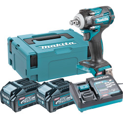 Llave Impacto MAKITA TW004GM201 350Nm 1/2" + 2 Baterias 4.0Ah + Cargador Rapido + Maletin MakPac 40V