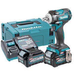 Llave Impacto MAKITA TW004GD201 350Nm 1/2" + 2 Baterias 2.5Ah + Cargador Rapido + Maletin MakPac 40V