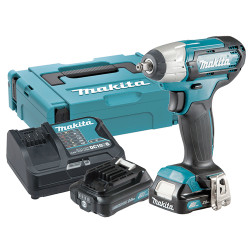 Llave Impacto MAKITA TW140DSAJ 12V 140Nm 3/8" Insercion Bulon + 2 baterias 2.0AH + Cargador Rapido MALETIN MAKPAC 10.8V