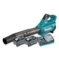 Soplador MAKITA UB001GT201 40V 17N 16m³/min + 2 Baterias 5.0Ah + Cargador Rápido Sopladores de Batería