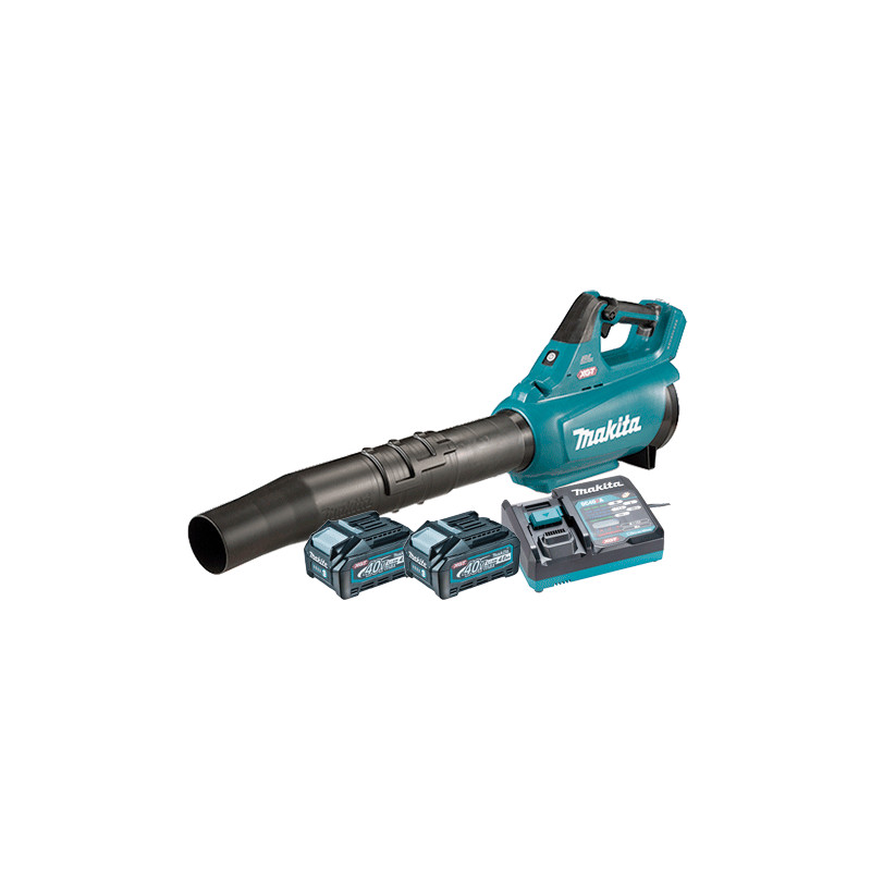 Soplador MAKITA UB001GM201 40V 17N 16m³/min + 2 Baterias 4.0Ah + Cargador Rápido Sopladores de Batería